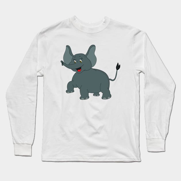 A cute little elephant Long Sleeve T-Shirt by DiegoCarvalho